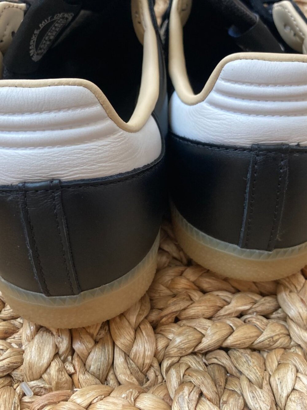 Adidas Samba OG Black White Beige Suede Gum Sole Sneakers Men’s 7.5 / Women’s 8 - Picture 5 of 12